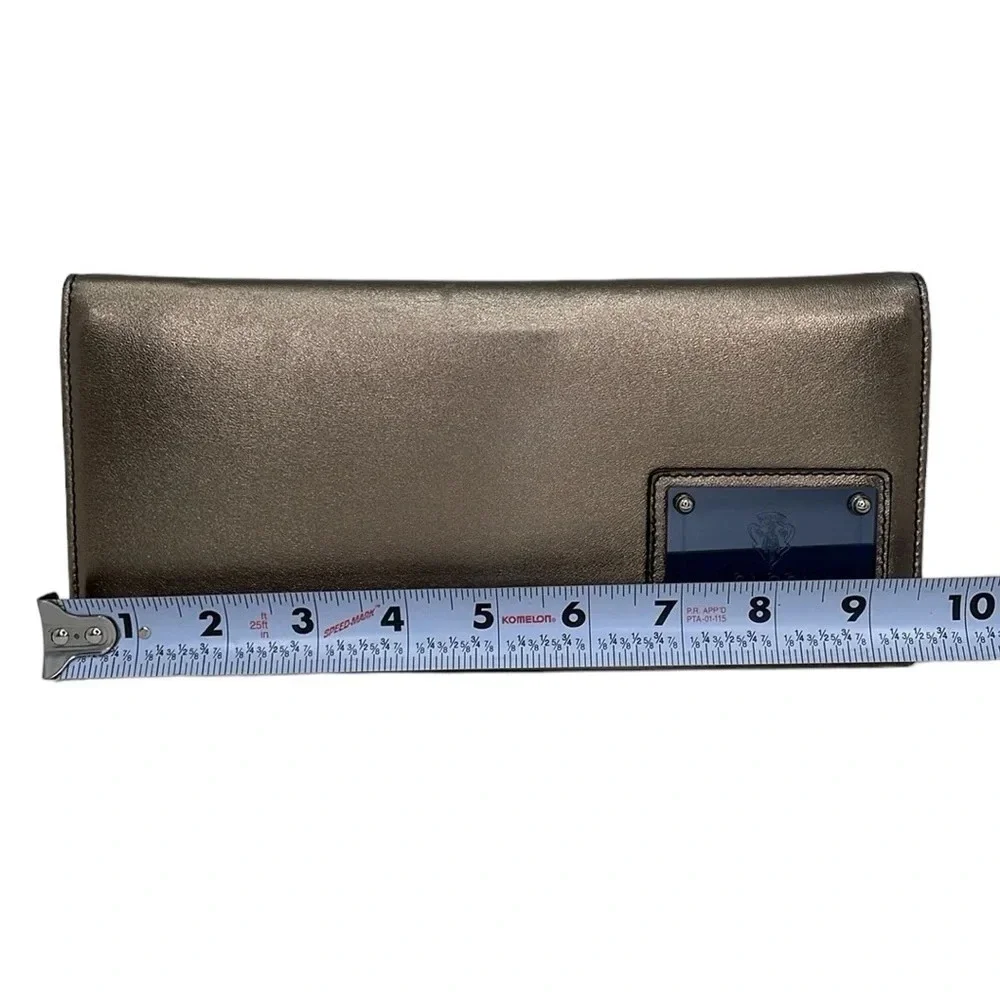 GUCCI Wallet Women's Gold Bronze Folding Magnetic Closure Dust Bag - Picture 10 of 16